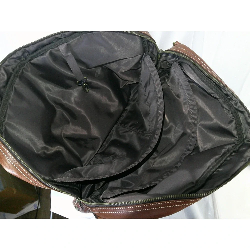 Brown Leather Briefcase‎ Laptop Bag Distressed Professional Work Bag